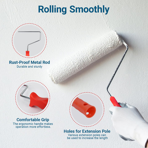 RAWILL roller delivers a smooth finish on walls with latex paint.