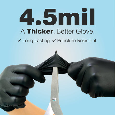 Raxwell black nitrile gloves pack of 100 for quick replacements.