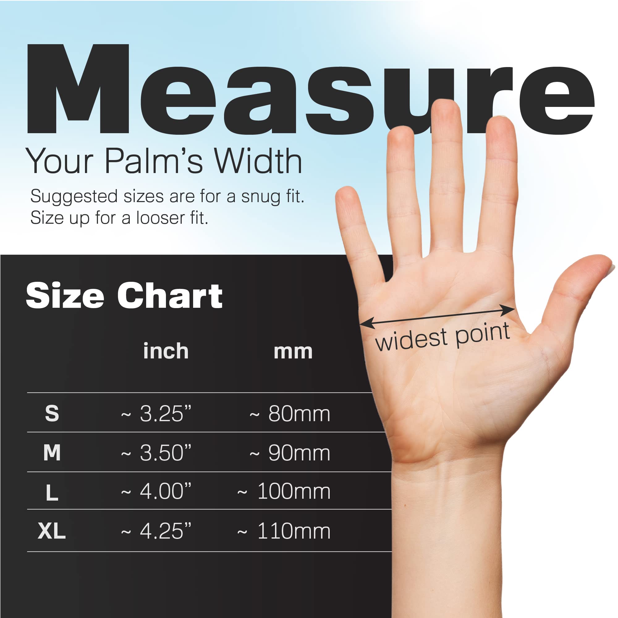 Latex-free and powder-free Raxwell nitrile gloves for sensitive users