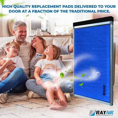 RayAir Supply packaging shows three ready-to-install pads.