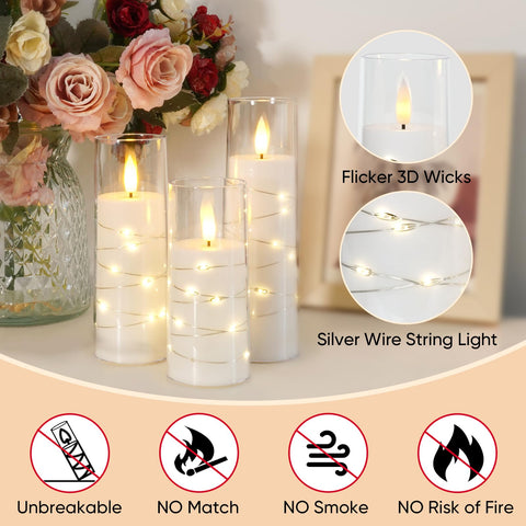 Raycare candle set with varied heights for dynamic arrangements