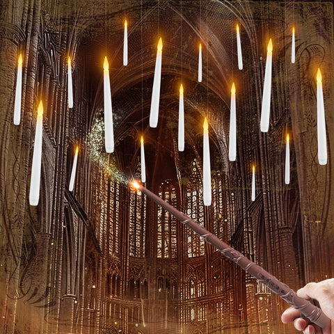 Raycare floating candles with wand create magical ambiance for celebrations.