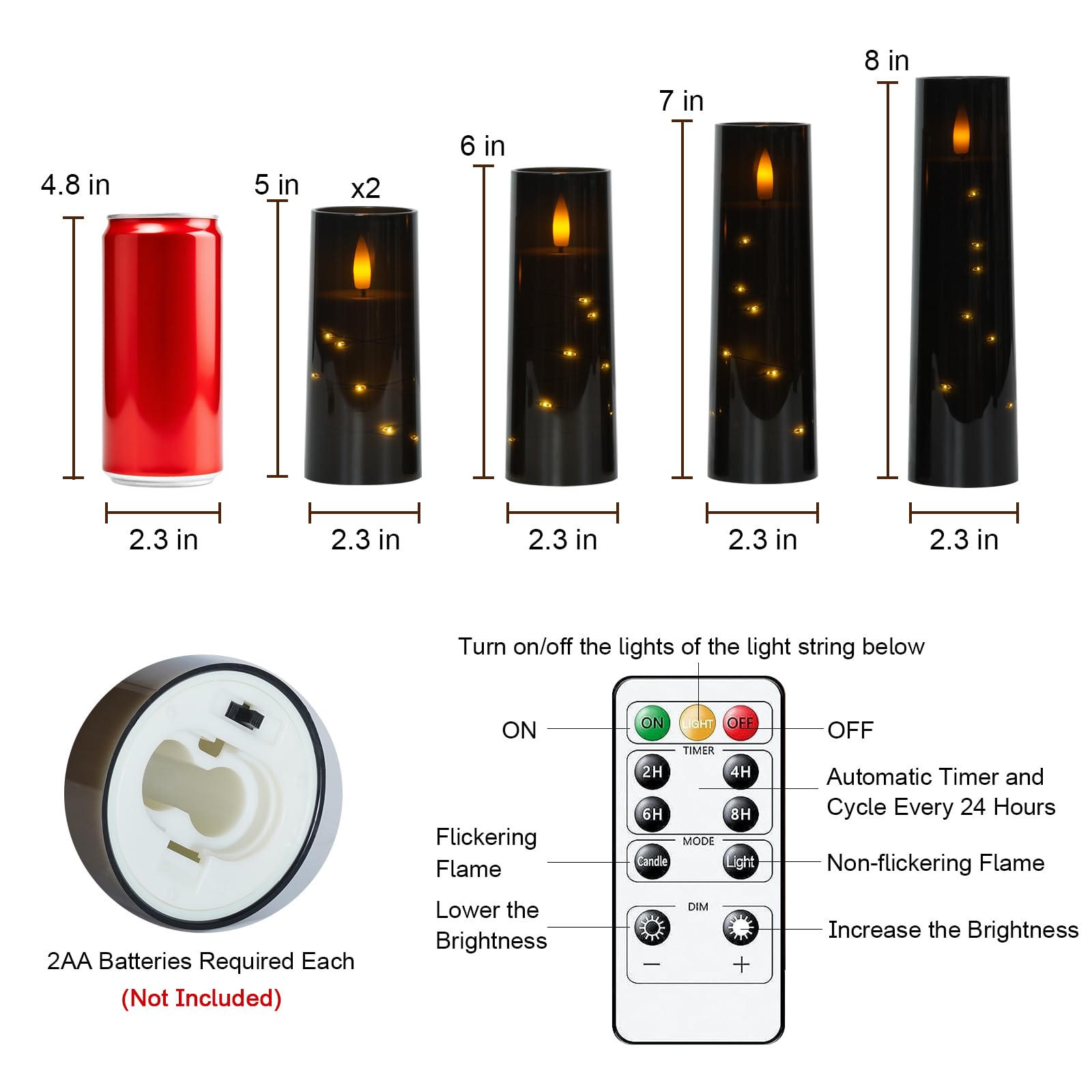 Raycare decorative candles create festive lighting for holidays and gifts.