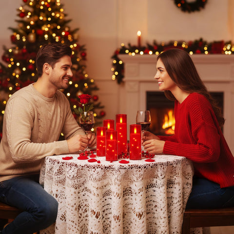 Raycare LED pillar candle with remote timer enabling daily auto on/off.