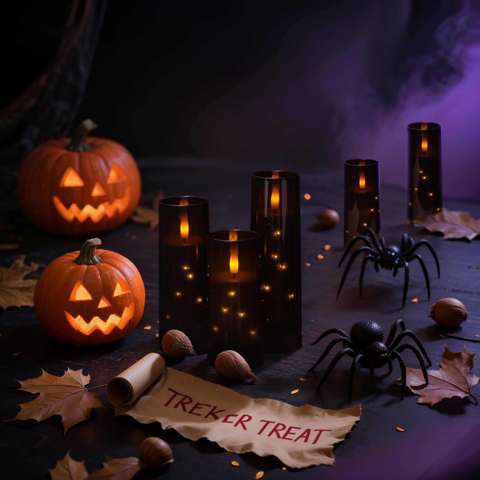 Raycare LED pillar candles with remote control for easy, hands-free use.