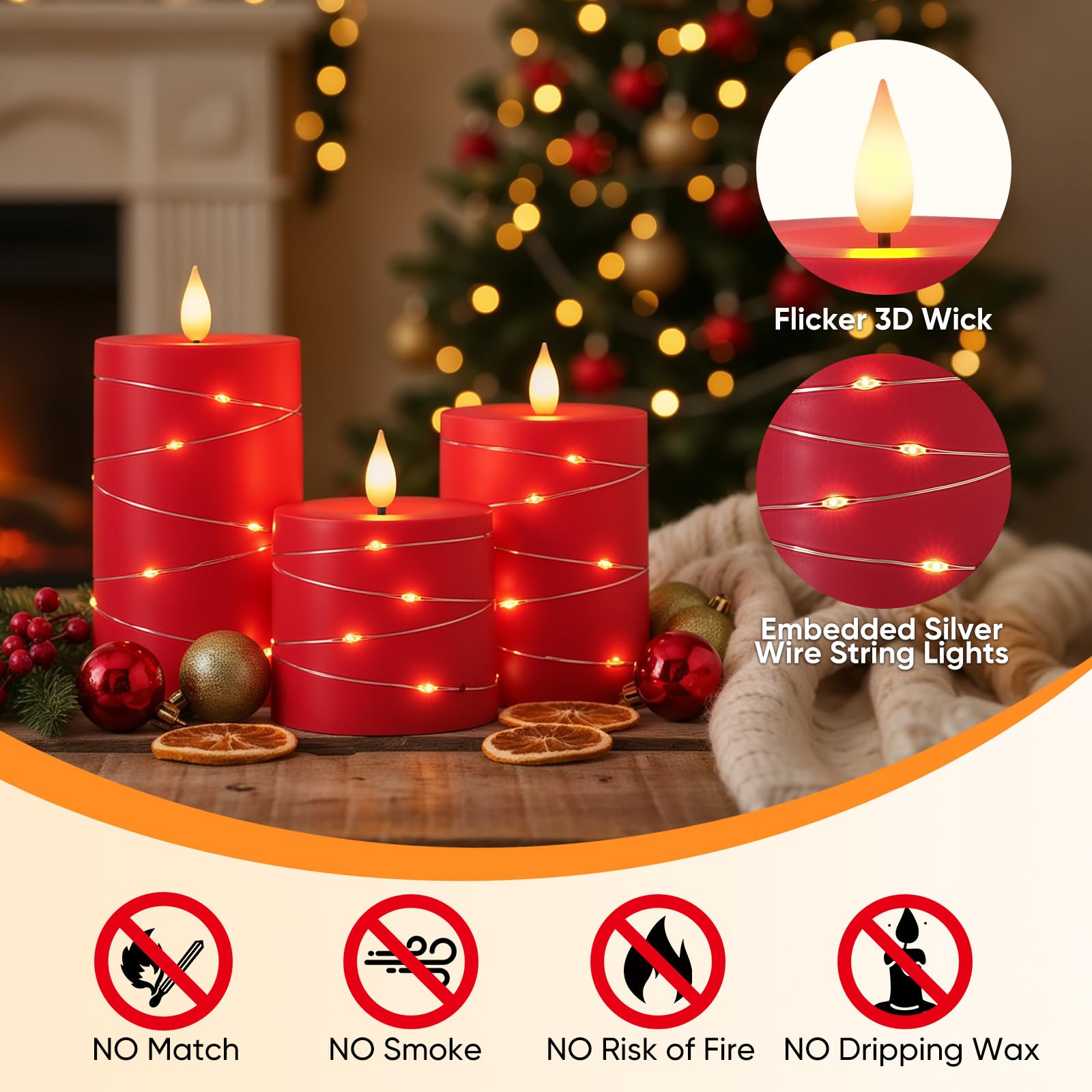 Raycare flameless candles are durable, smokeless, and safe for families
