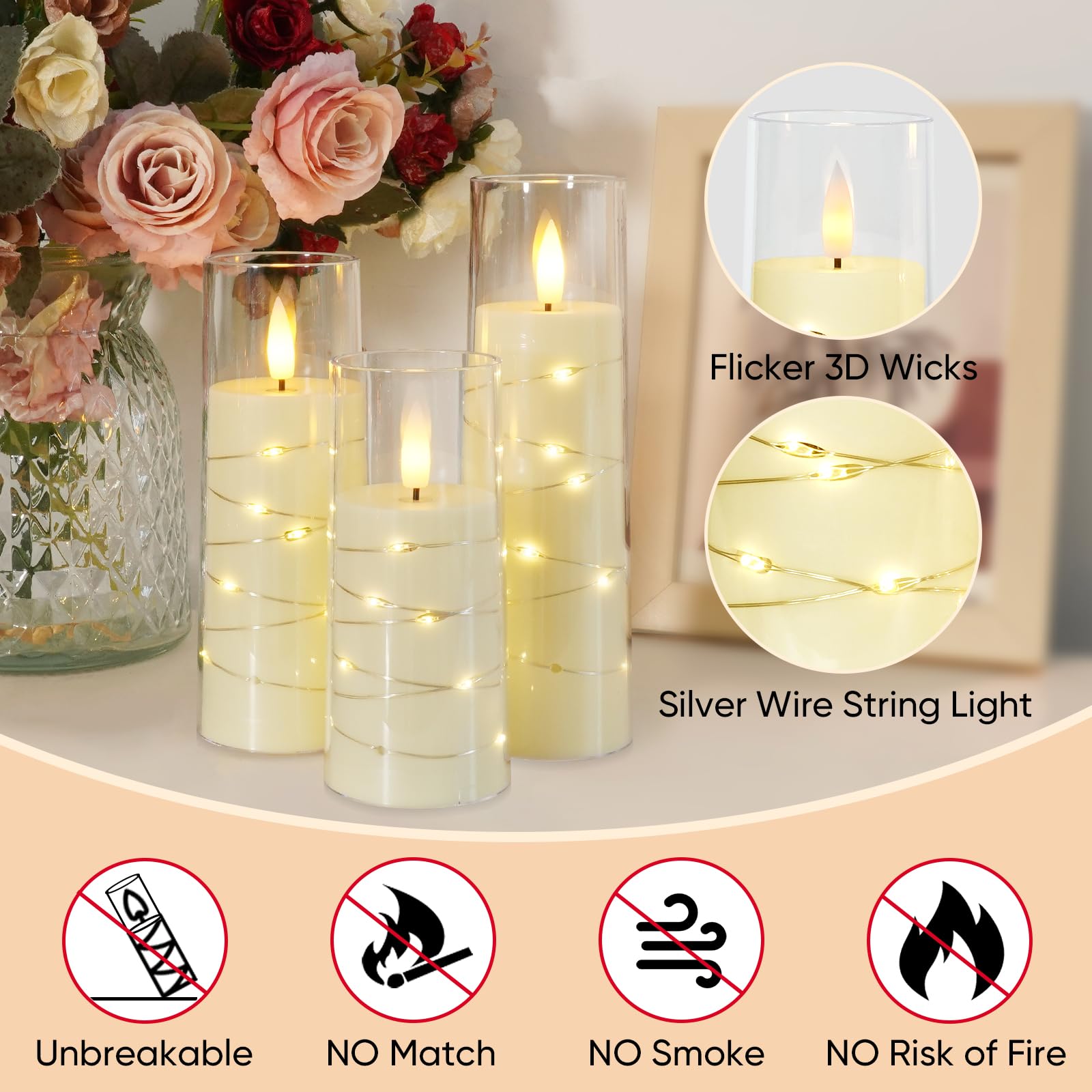 Raycare warm yellow glow creates cozy candle-like ambience.