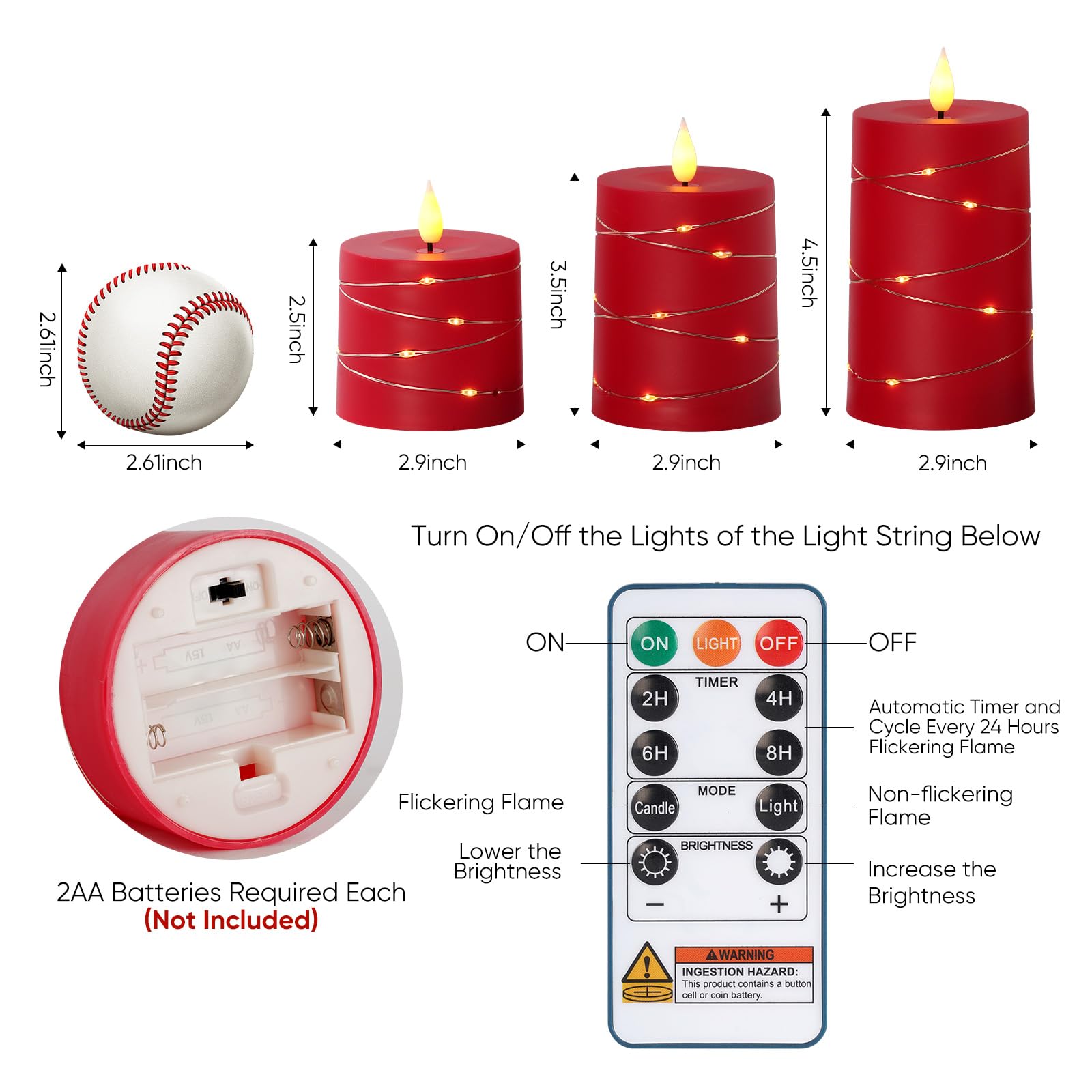 Raycare candles are wax-free, drip-free, and smoke-free