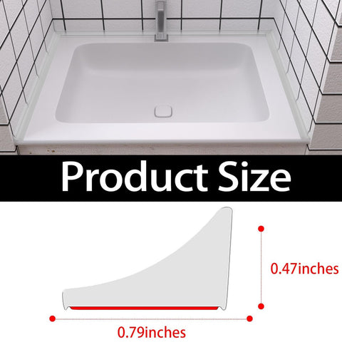 Raycity self-adhesive silicone water barrier on bathroom sill reduces splashes
