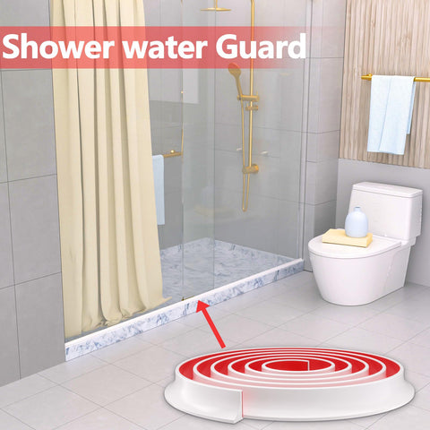 Raycity white edge seal strip blends with bathroom and kitchen.