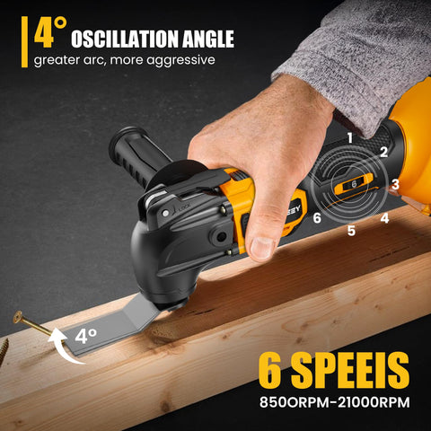 Rayleey tool with six-speed dial up to 21,000 OPM.
