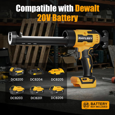 RAYLEEY caulking gun speed dial with six adjustable speeds.