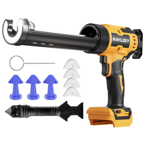RAYLEEY electric caulking gun front view for smooth application.