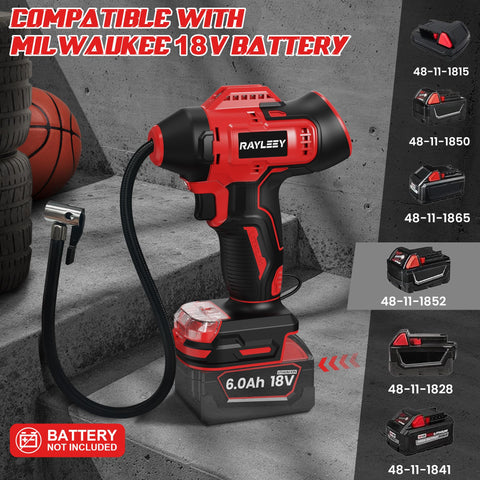 Rayleey tire inflator with digital pressure gauge for accurate readings