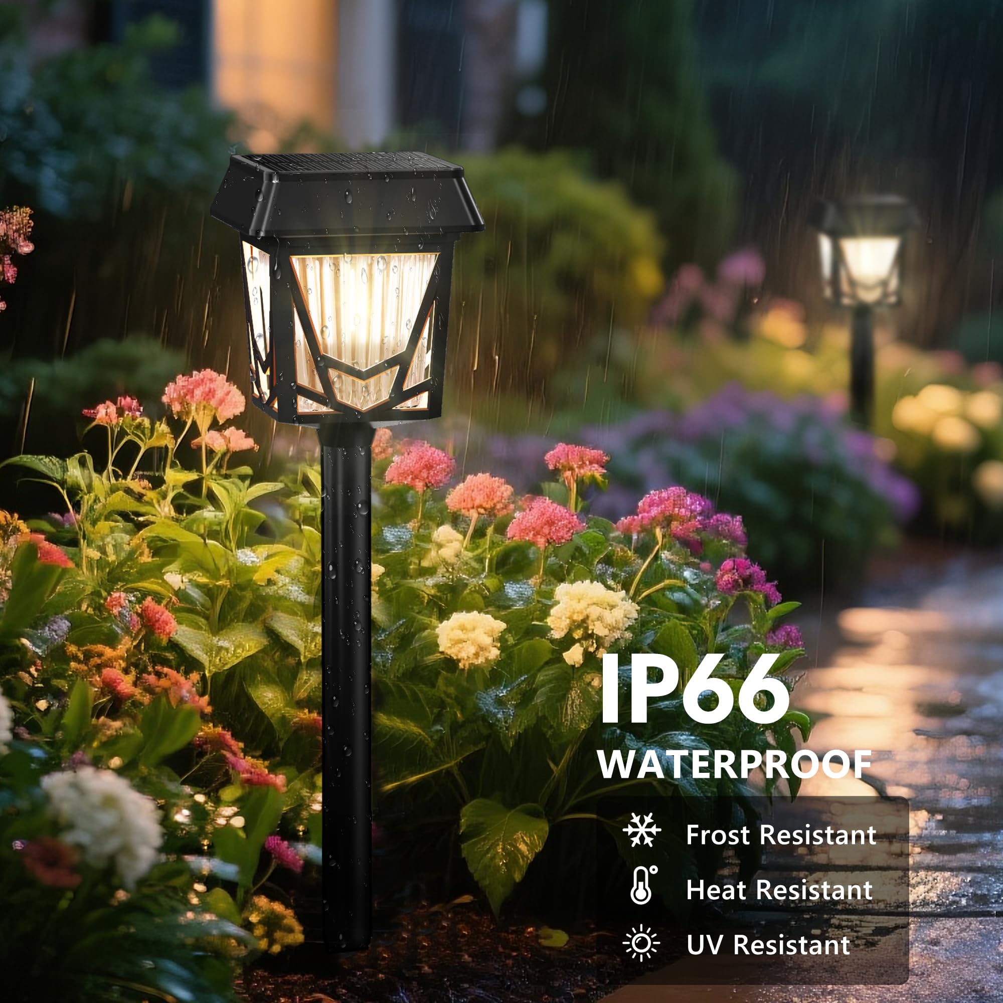 Raynic garden decor glow enhances evening yard ambiance