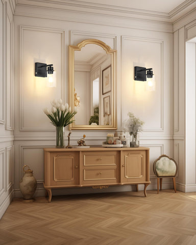 Rayogale wall sconce in hallway providing cordless lighting