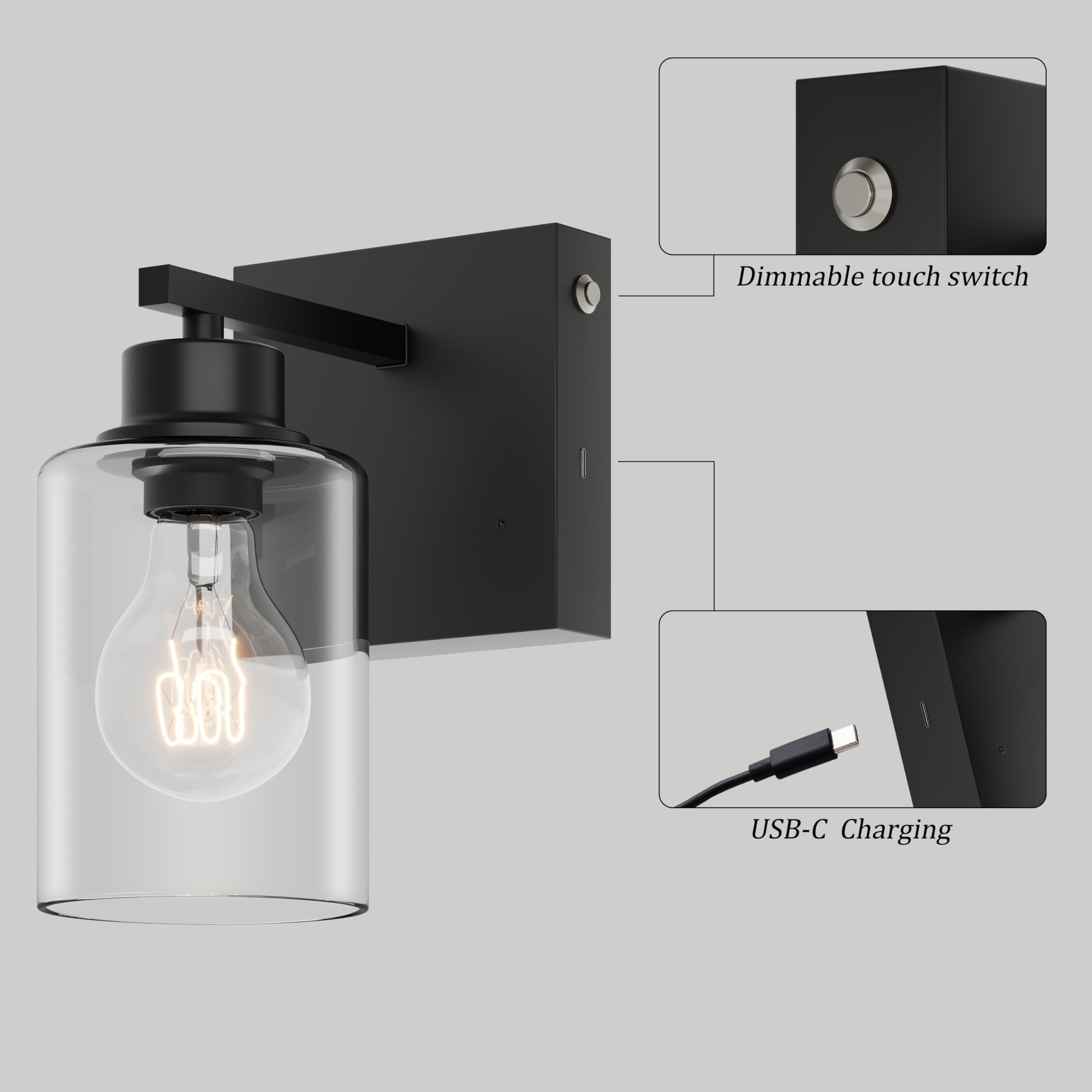 Rayogale wall sconce mounted on wall with tool-free installation