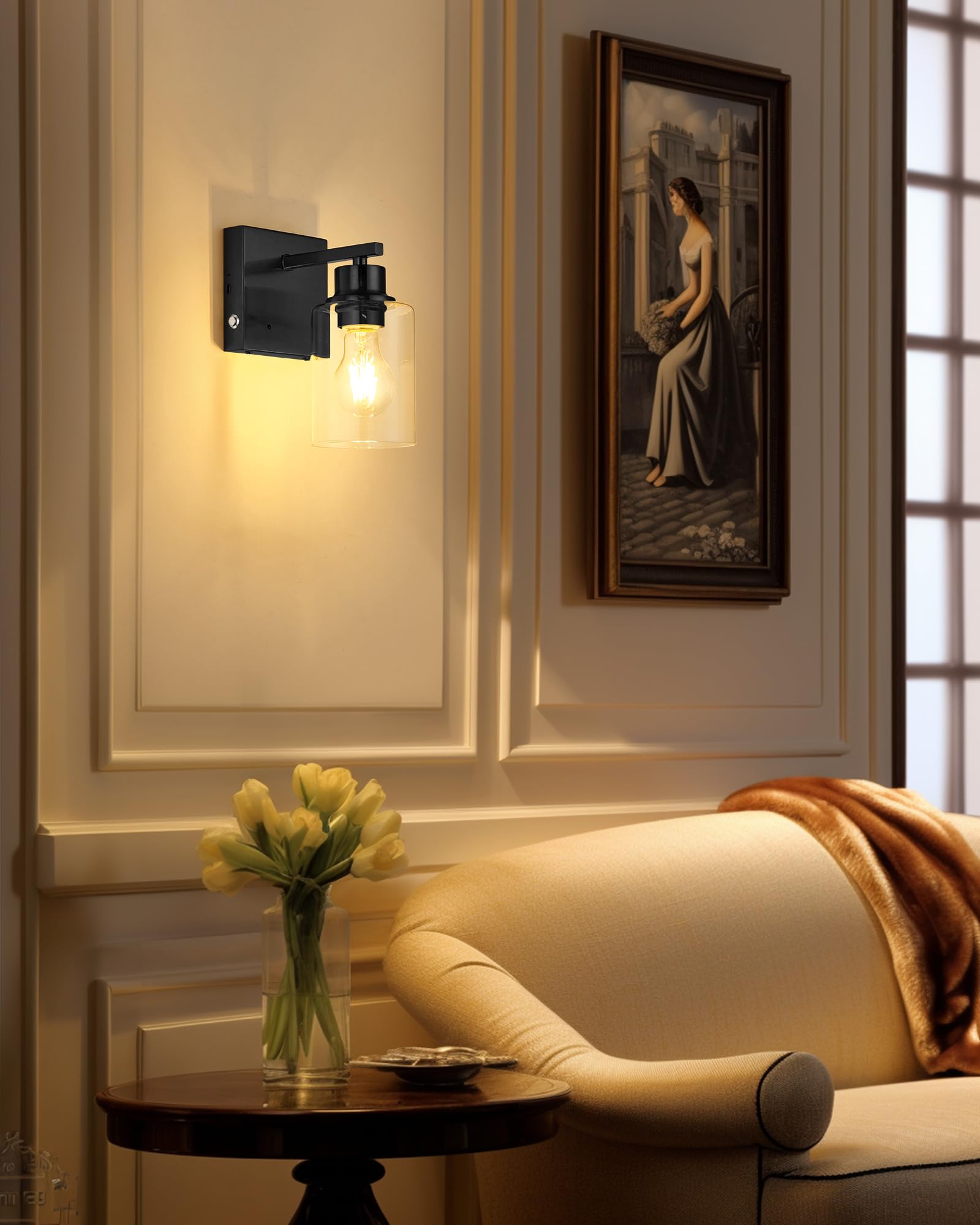 Rayogale wall sconce timer function for auto off