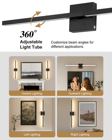 Rayogale wall sconce with remote and touch control for easy adjustments