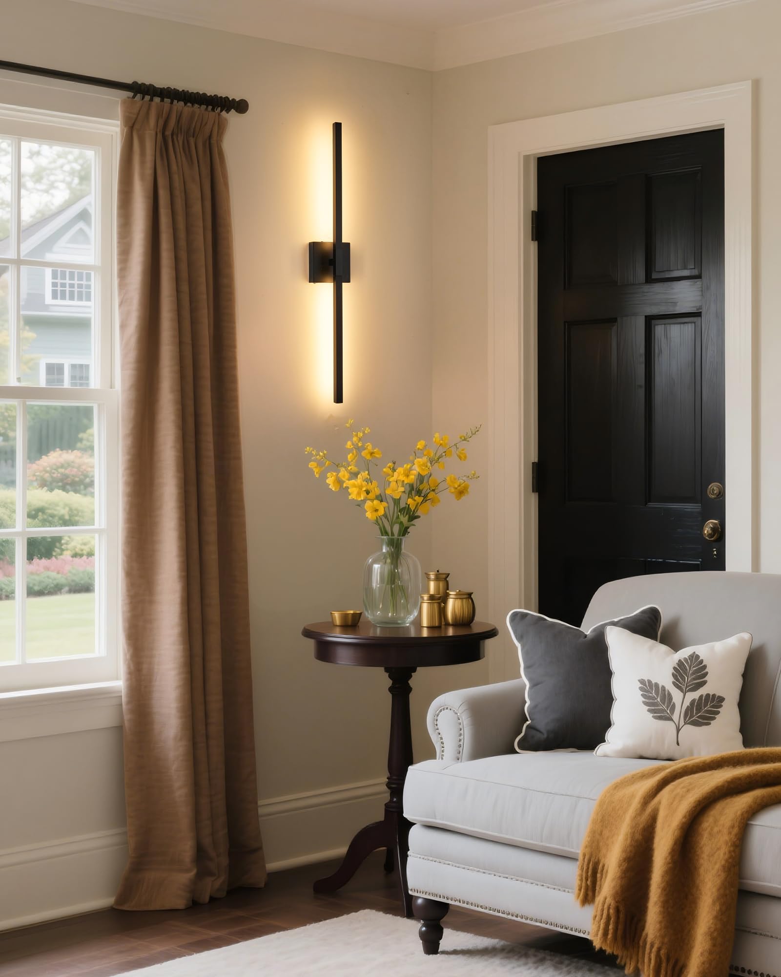 Rayogale stairwell or TV area wall sconce with flexible power options