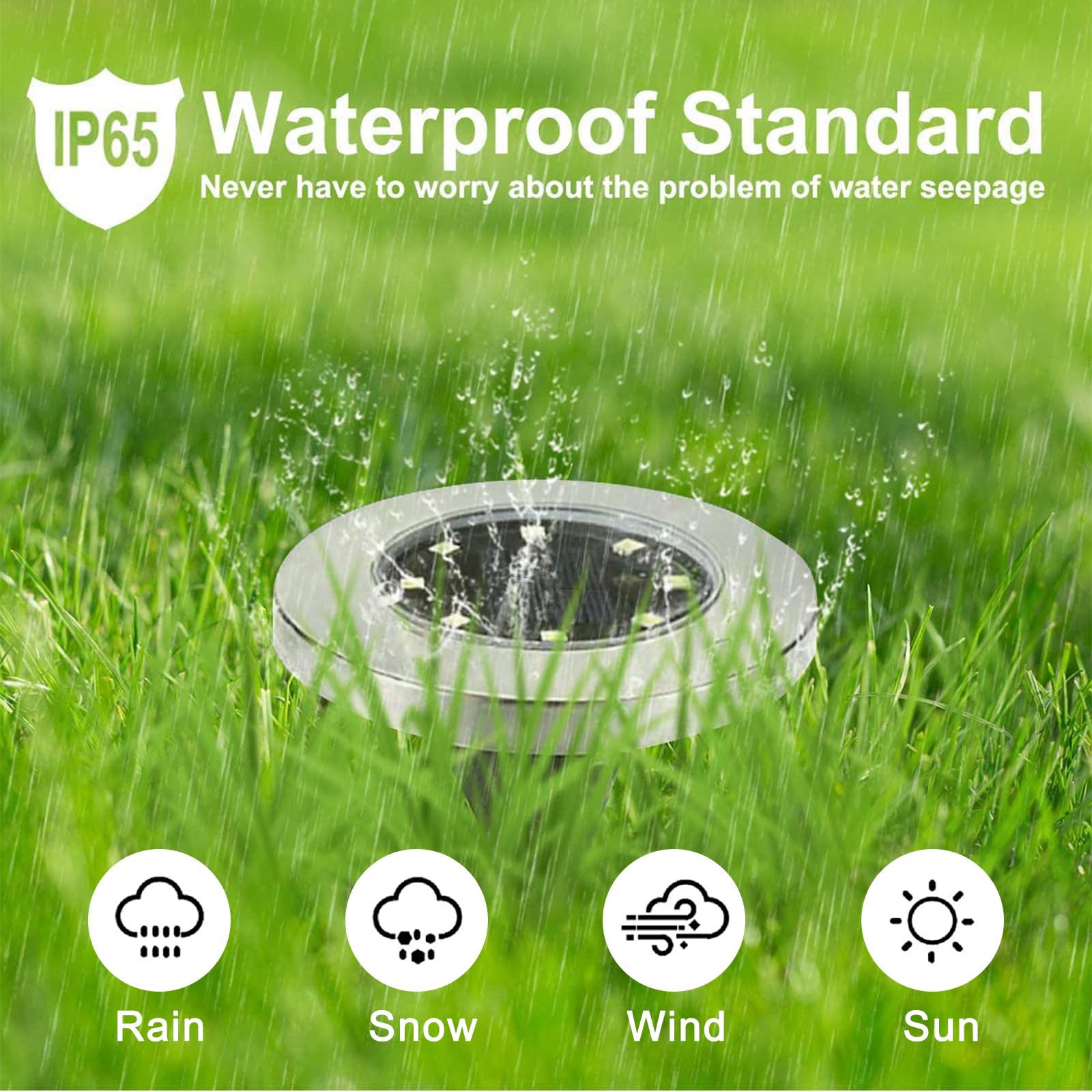 Rayolon weatherproof ground light designed to withstand rain and snow