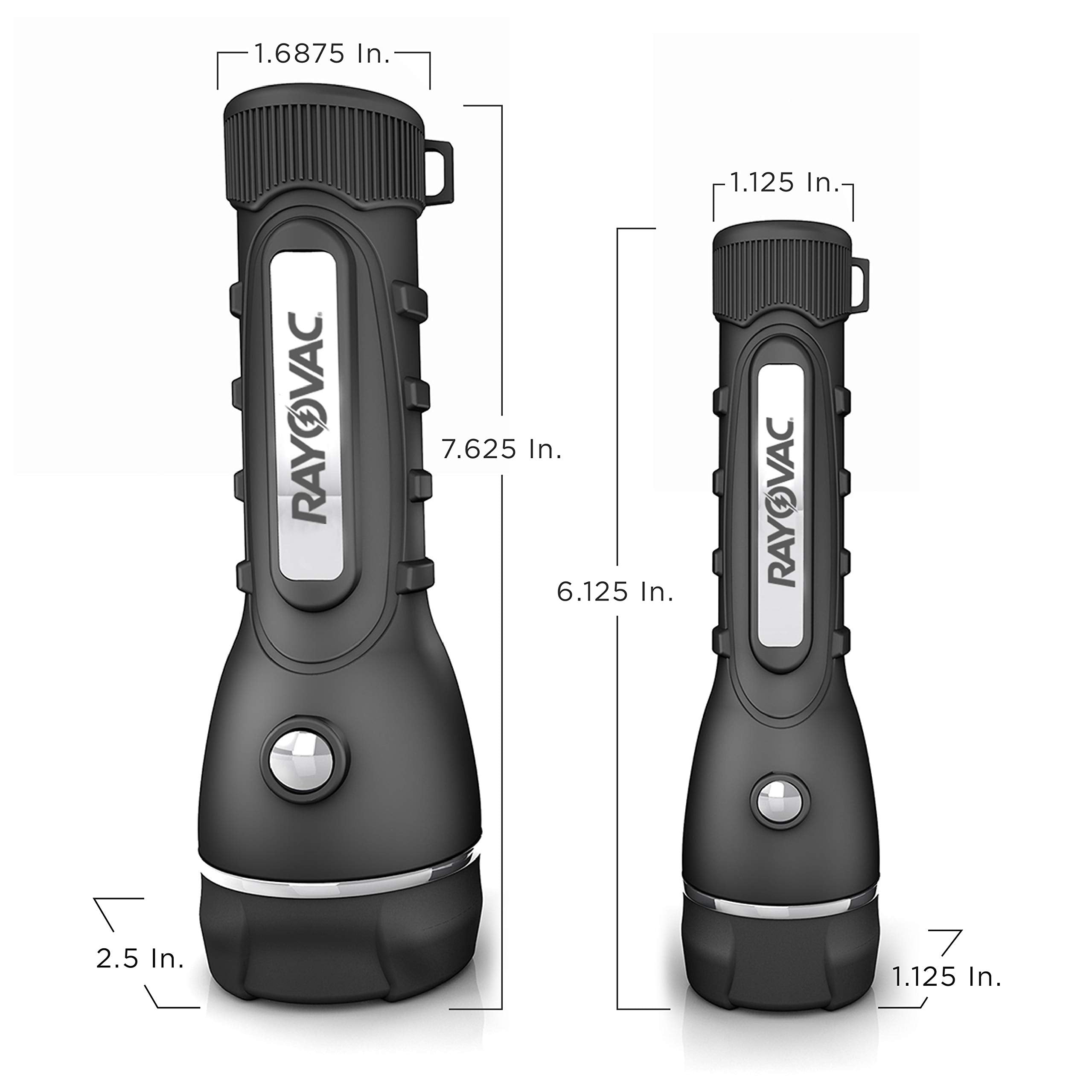 Rayovac LED Flashlight 3-Pack with secure rubber grip for night walks