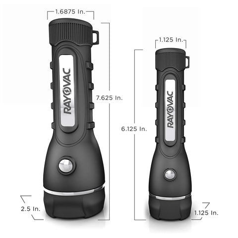 Rayovac LED Flashlight 3-Pack with secure rubber grip for night walks