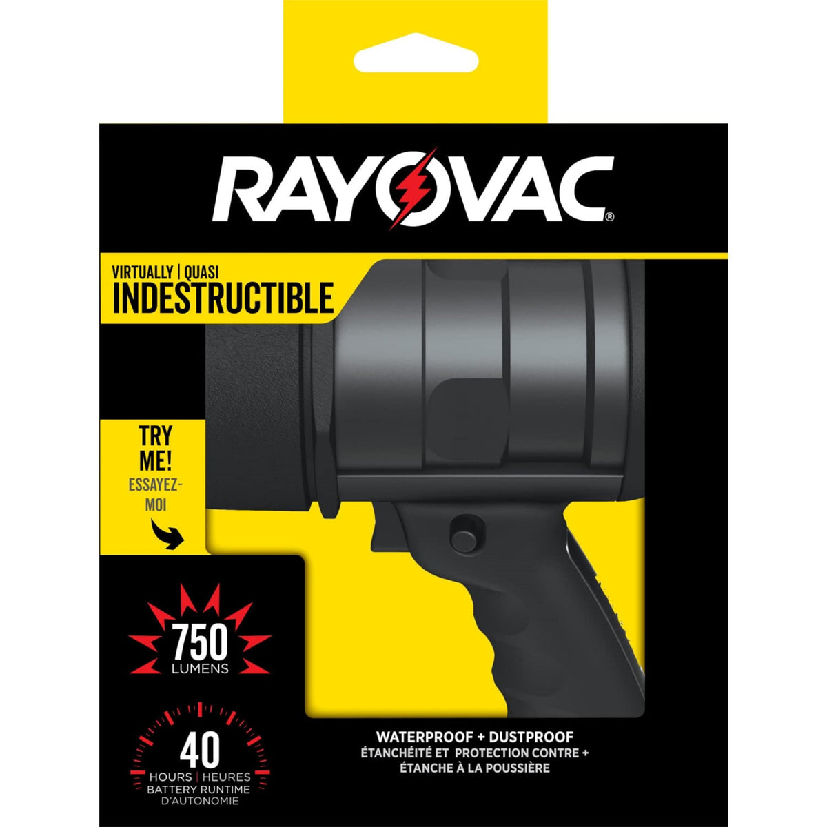 Rayovac Virtually Indestructible LED Spotlight delivers 750 lumens for clear field visibility