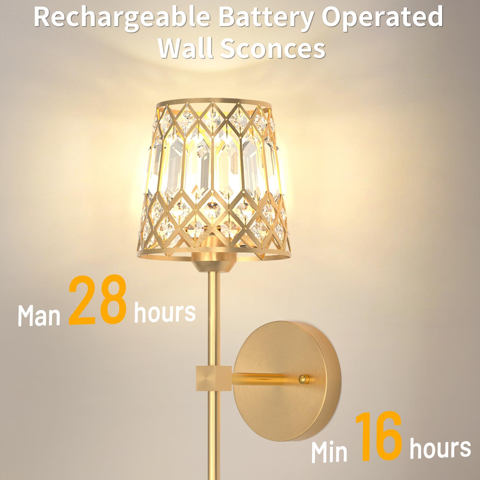 Rayspan durable gold finish and crystal shade complement modern interiors