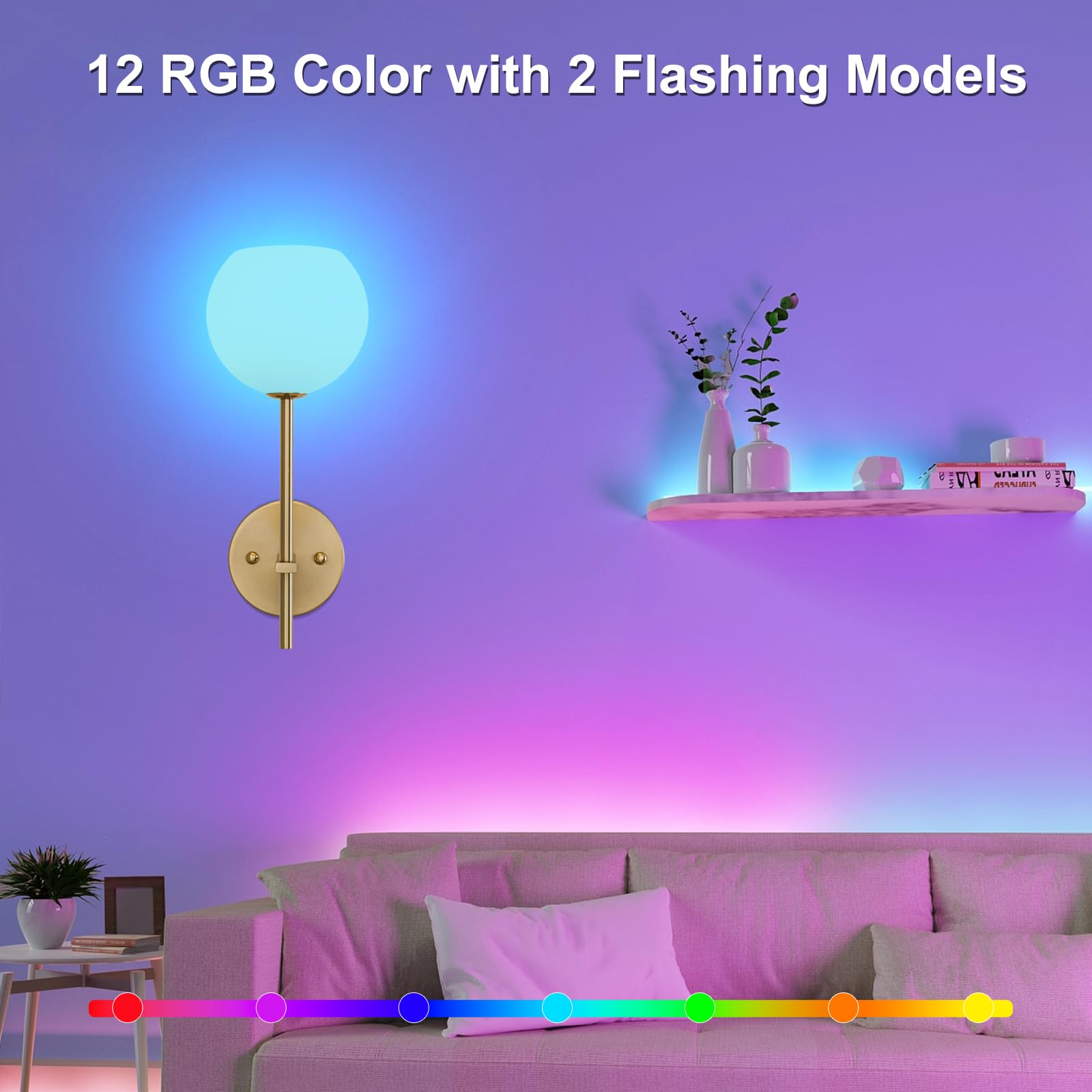 Rayspan gold wall sconce remote dimming for easy brightness control