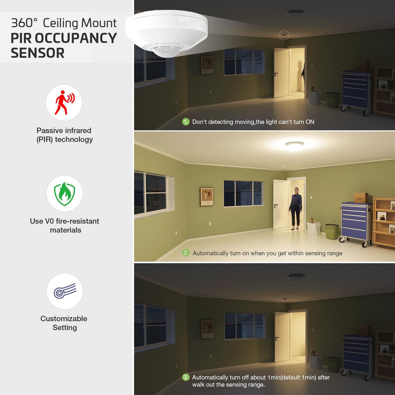RAYZEEK compact design shell fits tight ceilings.