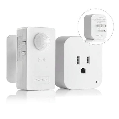 RAYZEEK wireless motion sensor plug kit front view enables automatic lighting