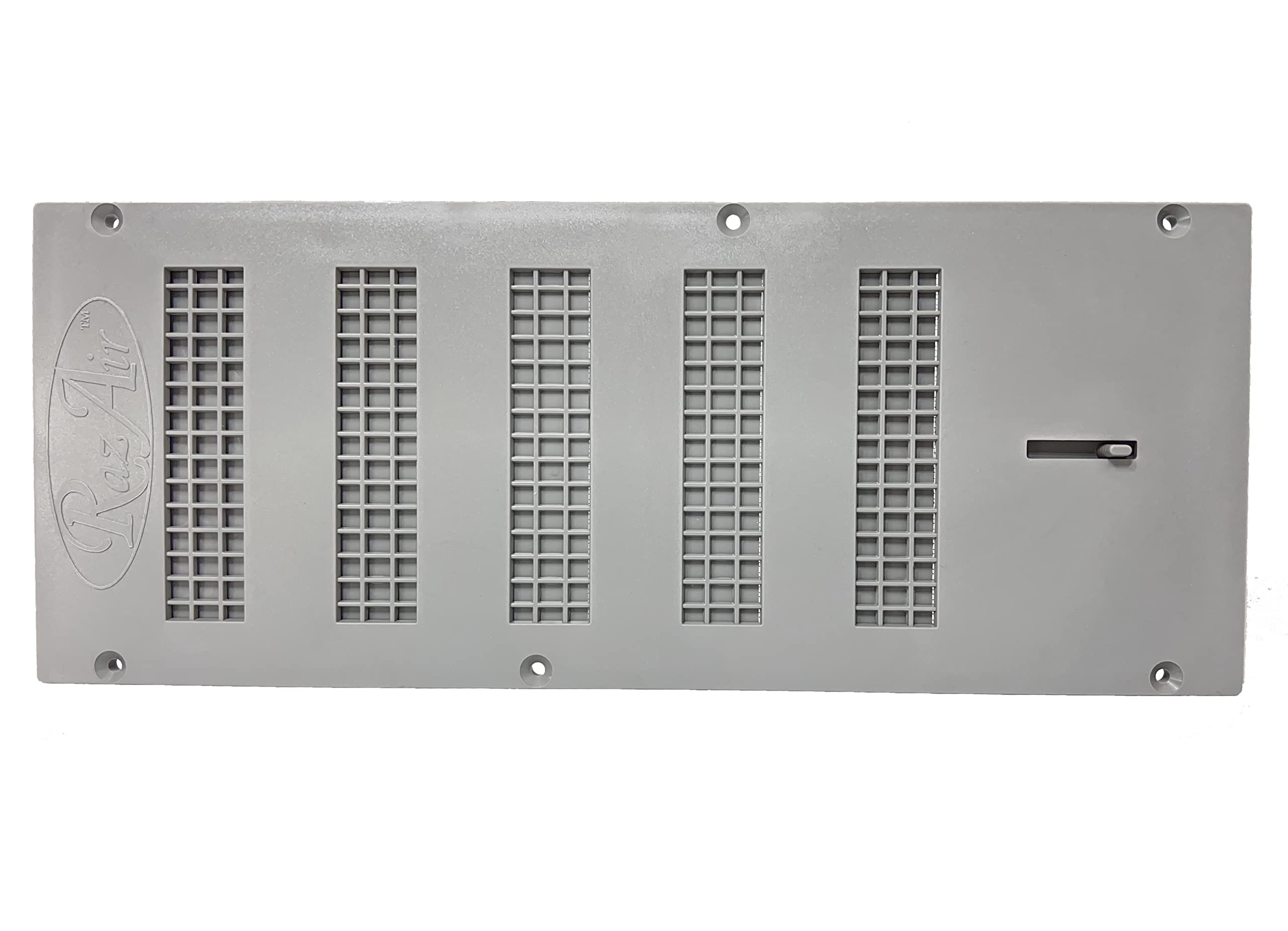 RazAir Foundation Vent damper closed, sealing crawl space for severe weather.