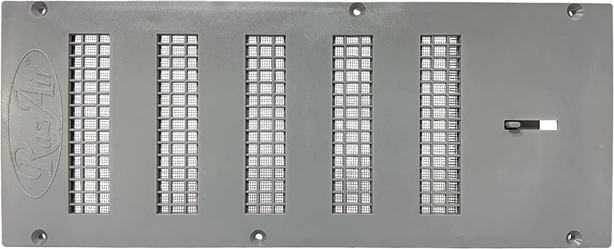 RazAir Foundation Vent with Damper open in action, adjustable airflow.