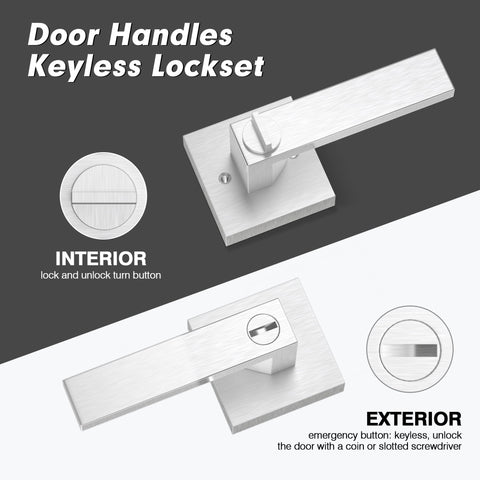RAZCC left and right handed satin nickel door lever installation