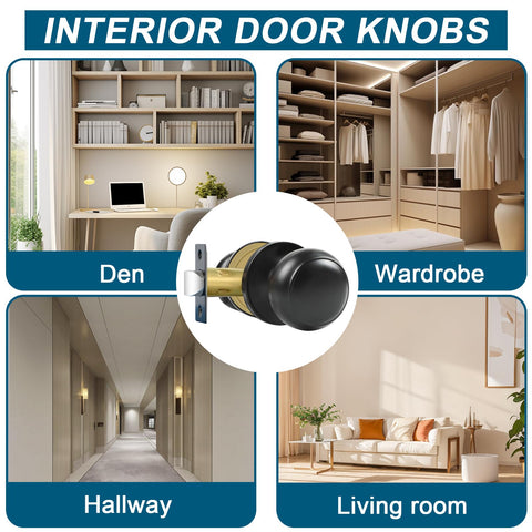 RAZCC knob installed on interior hallway door for quick upgrade.