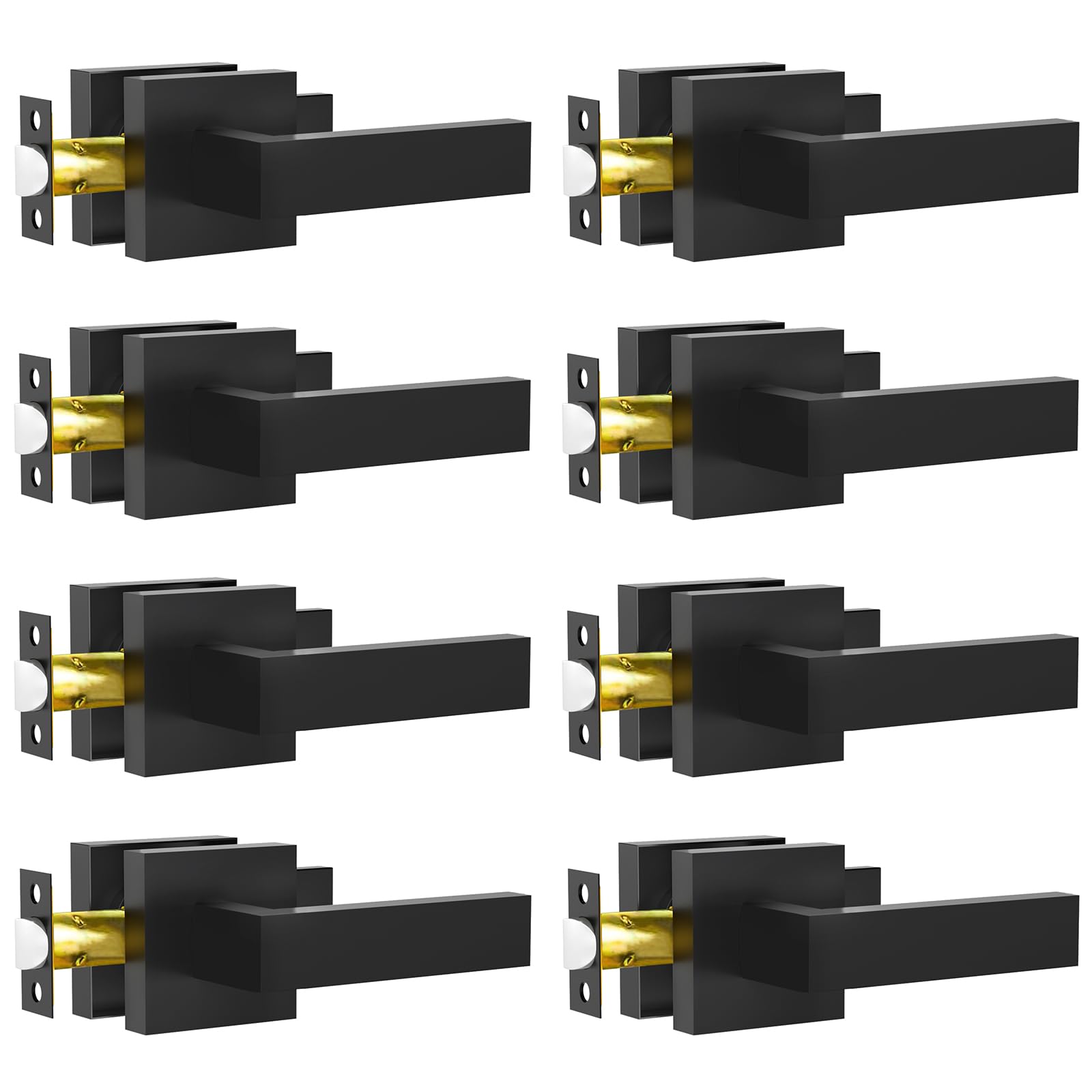 RAZCC passage door lever, matte black, built for durability in busy hallways.