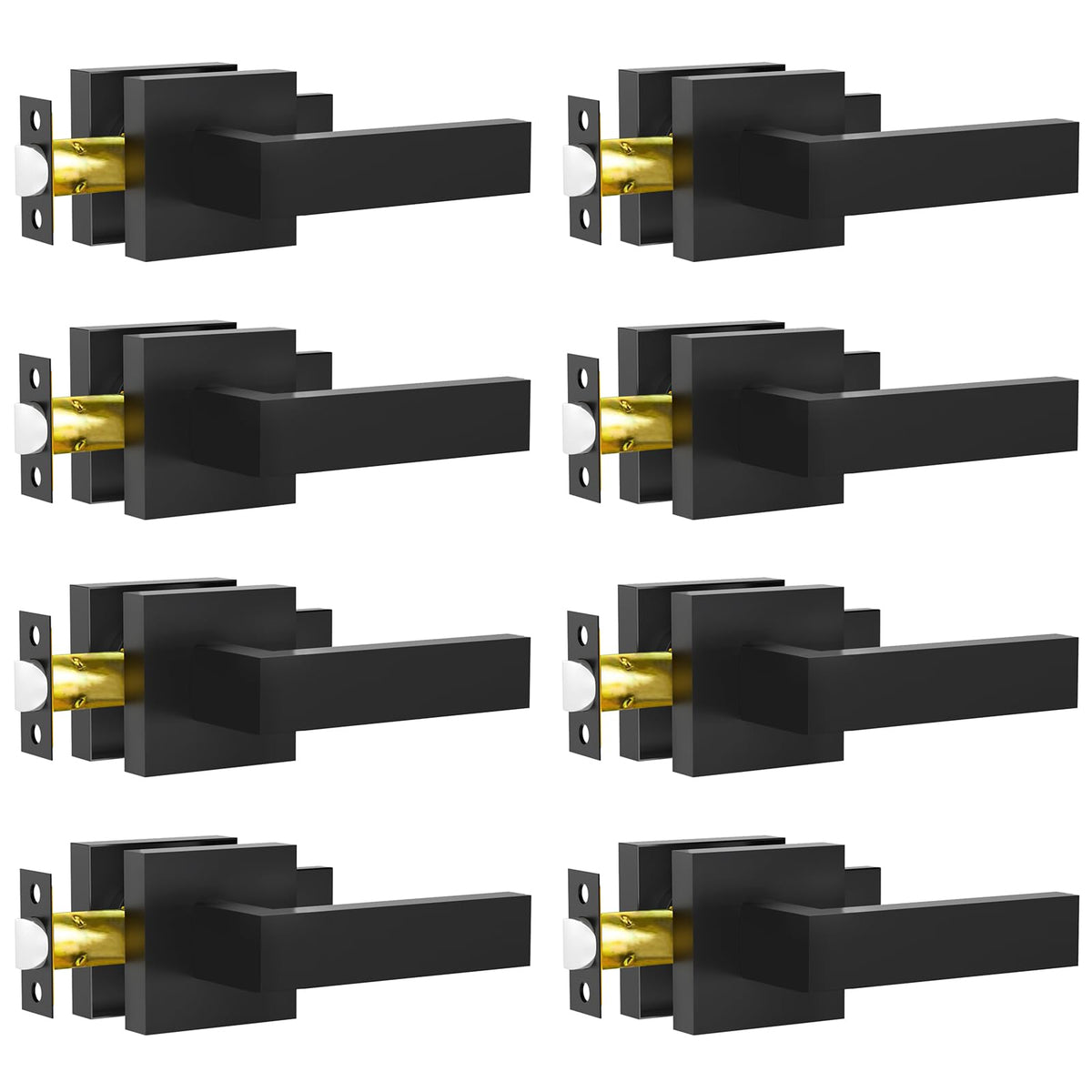 RAZCC passage door lever, matte black, built for durability in busy hallways.