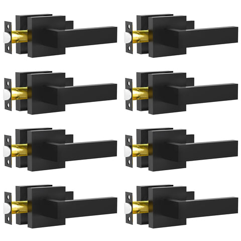 RAZCC passage door lever, matte black, built for durability in busy hallways.