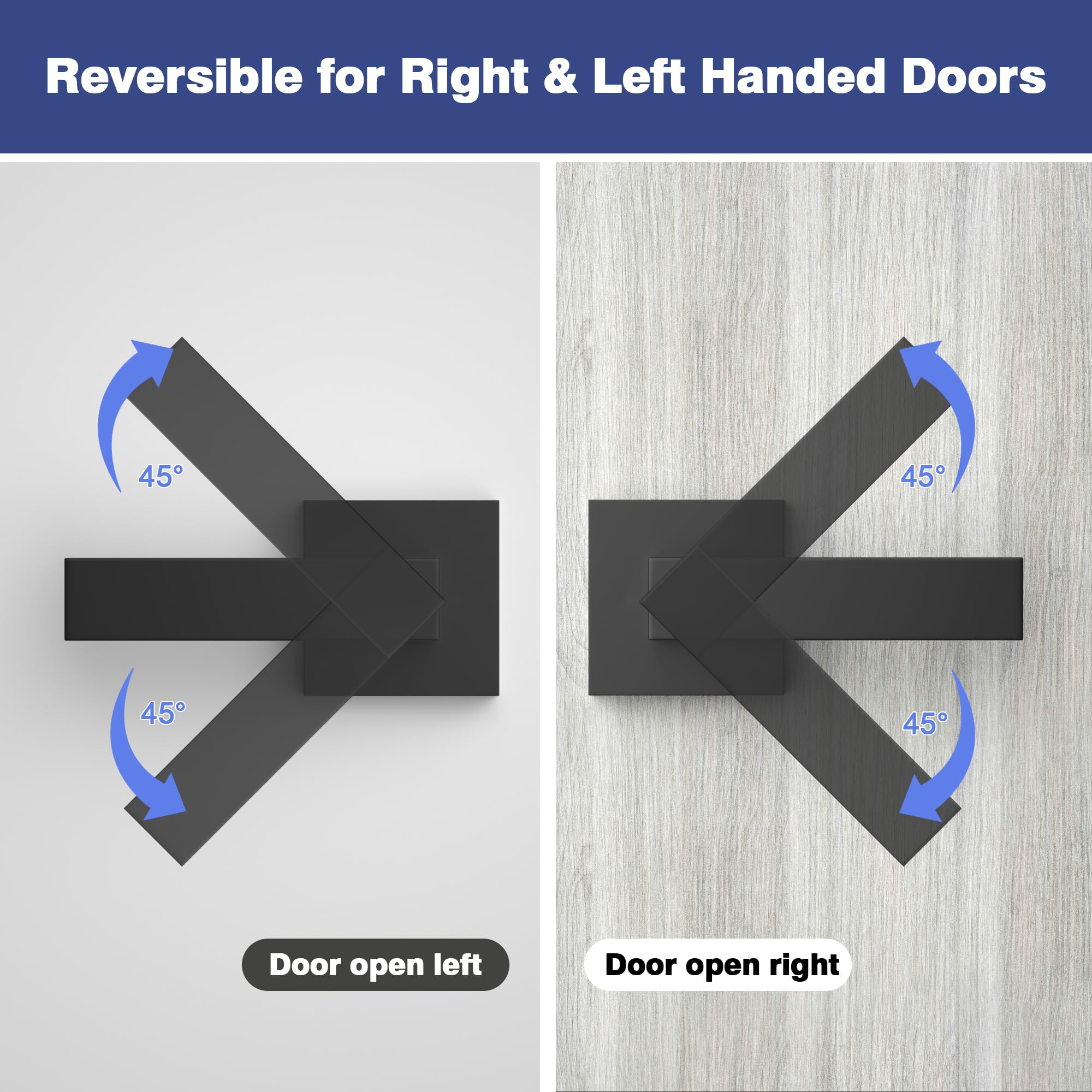 RAZCC lever installed on a door for hallway or closet use