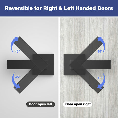 RAZCC lever installed on a door for hallway or closet use
