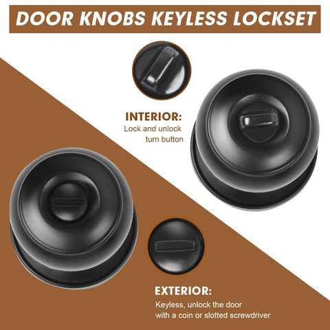 RAZCC privacy knob ideal for bedrooms, bathrooms, offices, and more