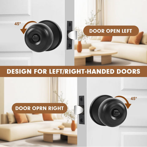 RAZCC privacy knob includes durable stainless steel construction