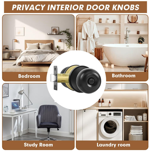 RAZCC privacy knob outside unlocks with coin or screwdriver for emergencies