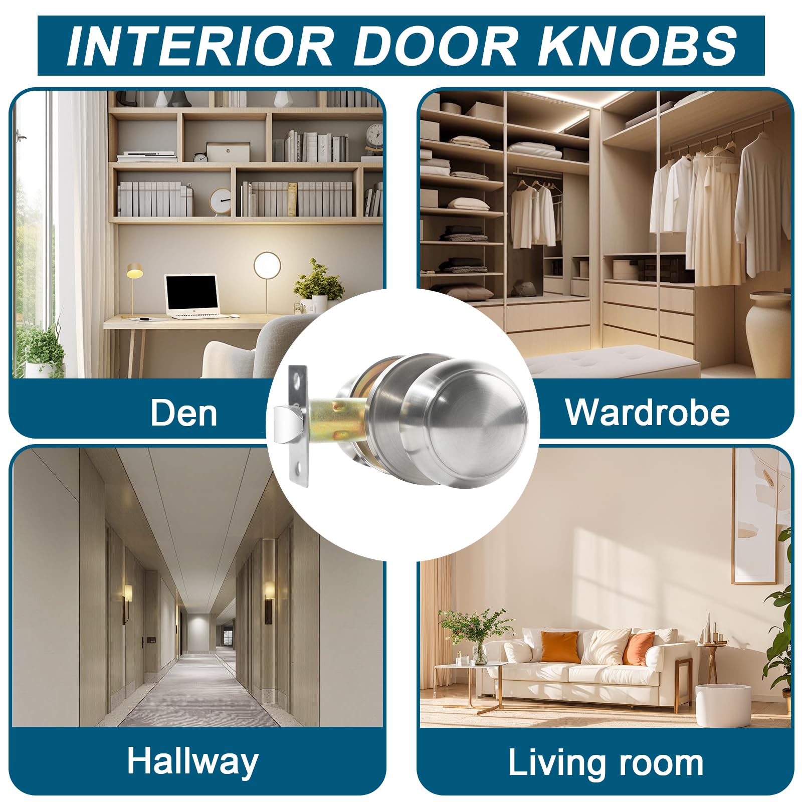RAZCC reversible door knobs fit left or right handed doors