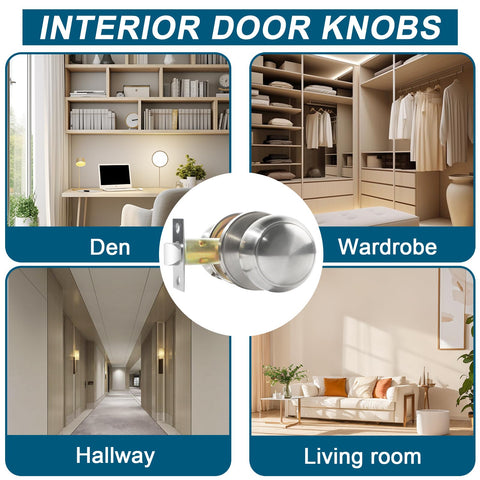 RAZCC reversible door knobs fit left or right handed doors