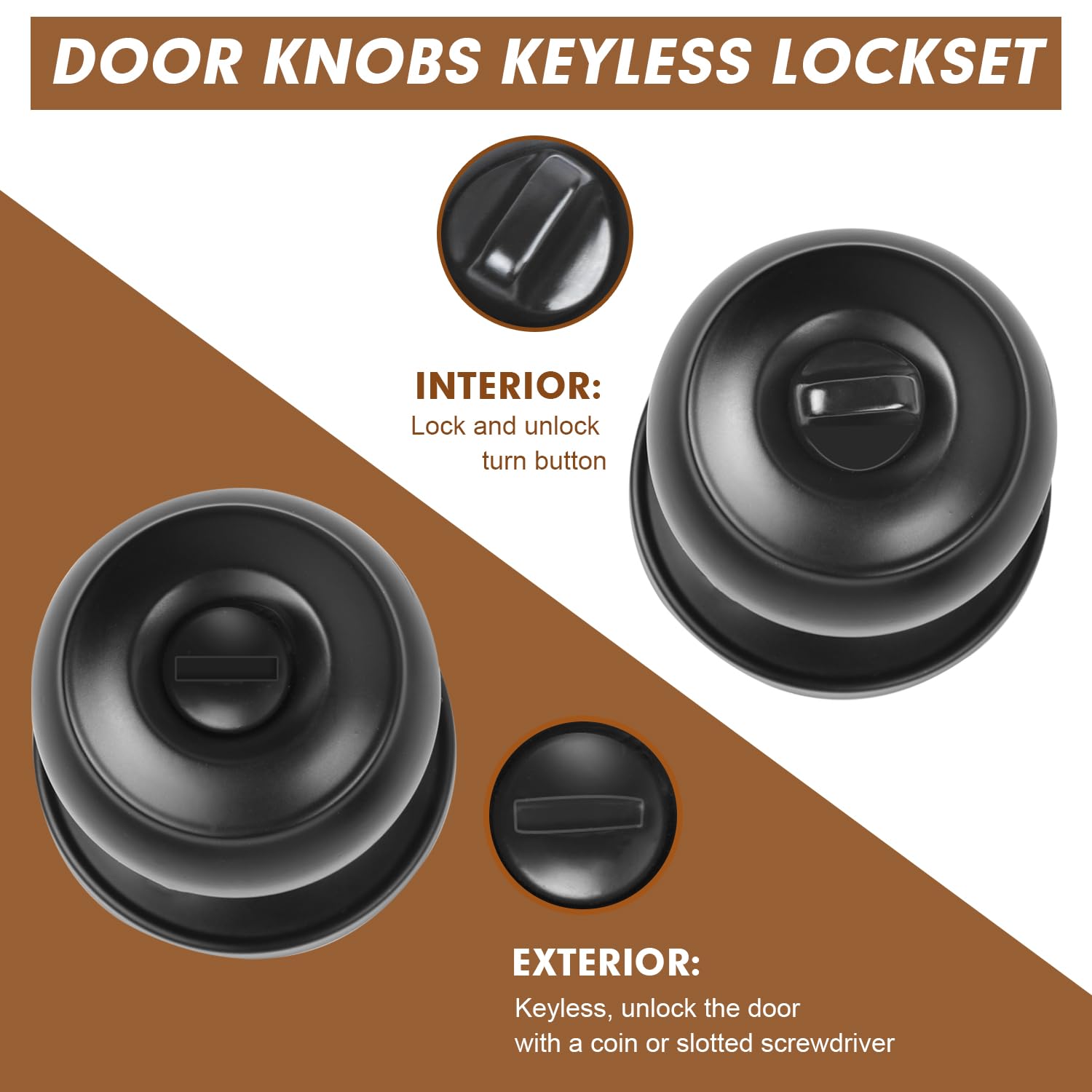 RAZCC reversible knob fits both left and right handed doors.