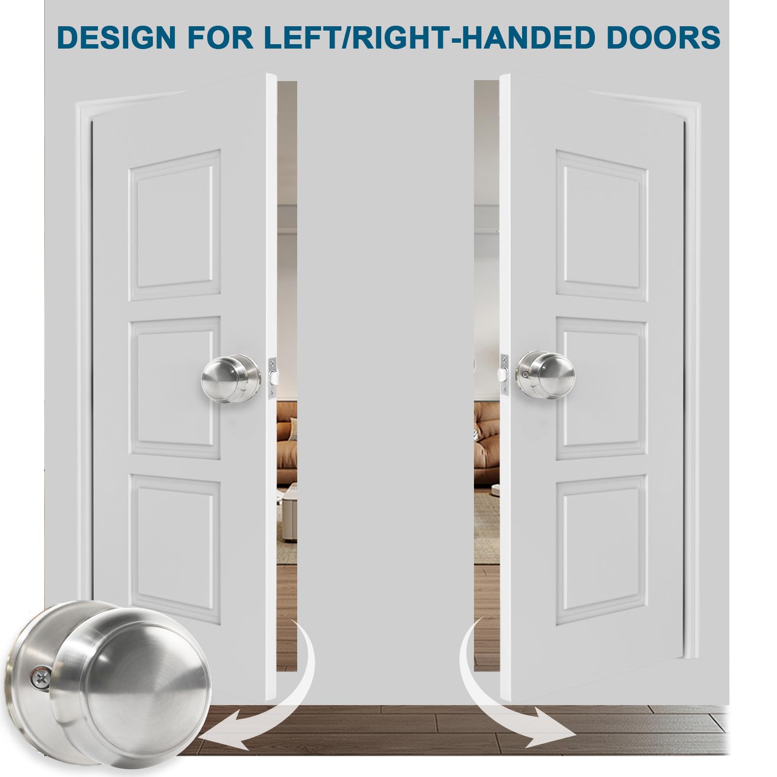 RAZCC satin nickel strike plate included ensures smooth latch alignment