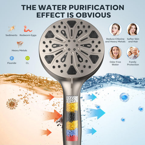 Razime handheld with 10 spray settings for customized cleansing and relaxing massages.