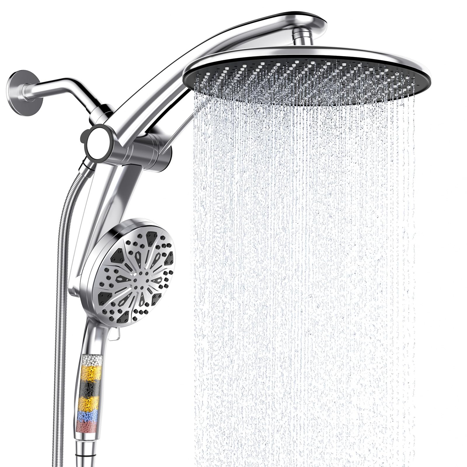 Razime magnetic dock shower head in chrome for quick release and secure attachment